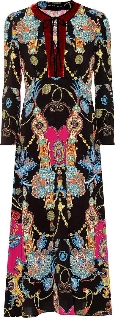 Etro Printed crêpe maxi dress