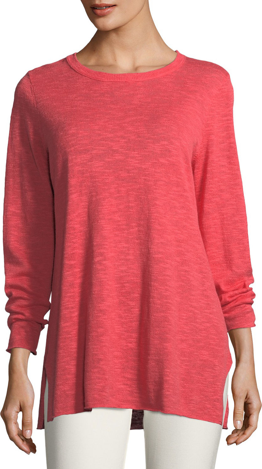 Eileen Fisher Easy Long-Sleeve Pullover Tunic
