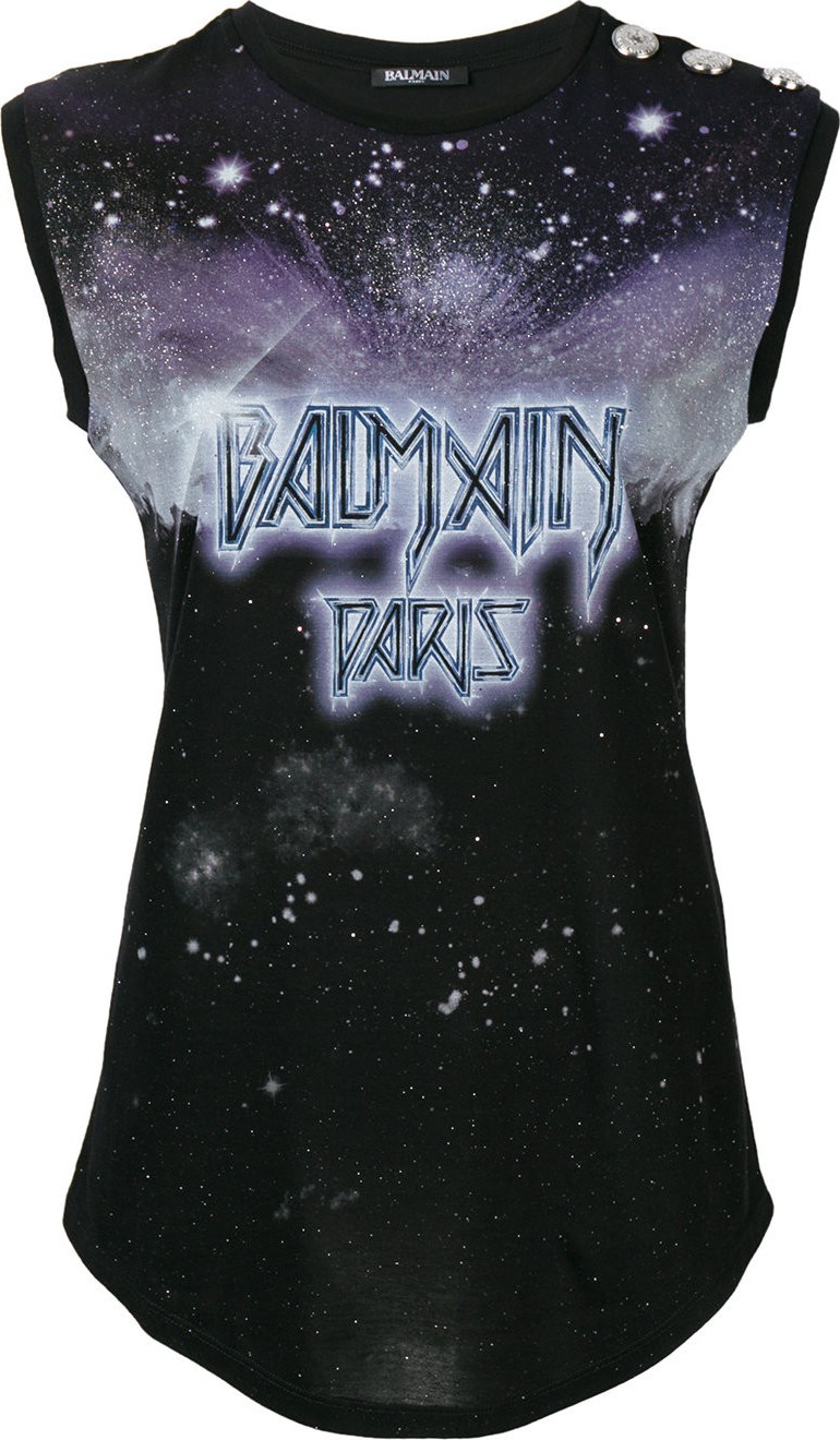 Balmain printed tank top