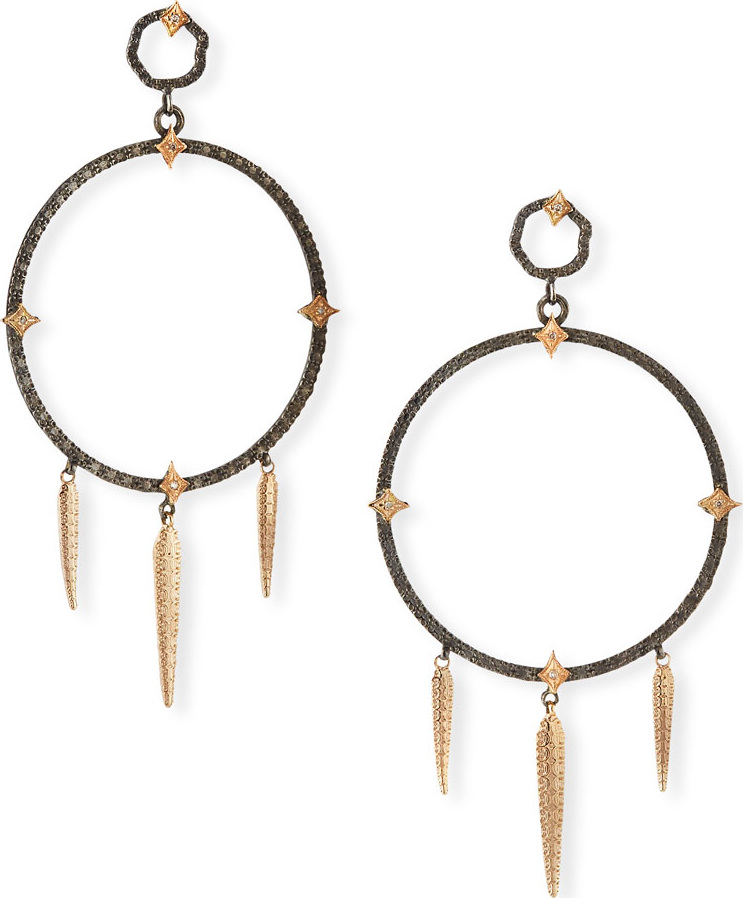 Armenta New World Dagger Hoop Drop Earrings