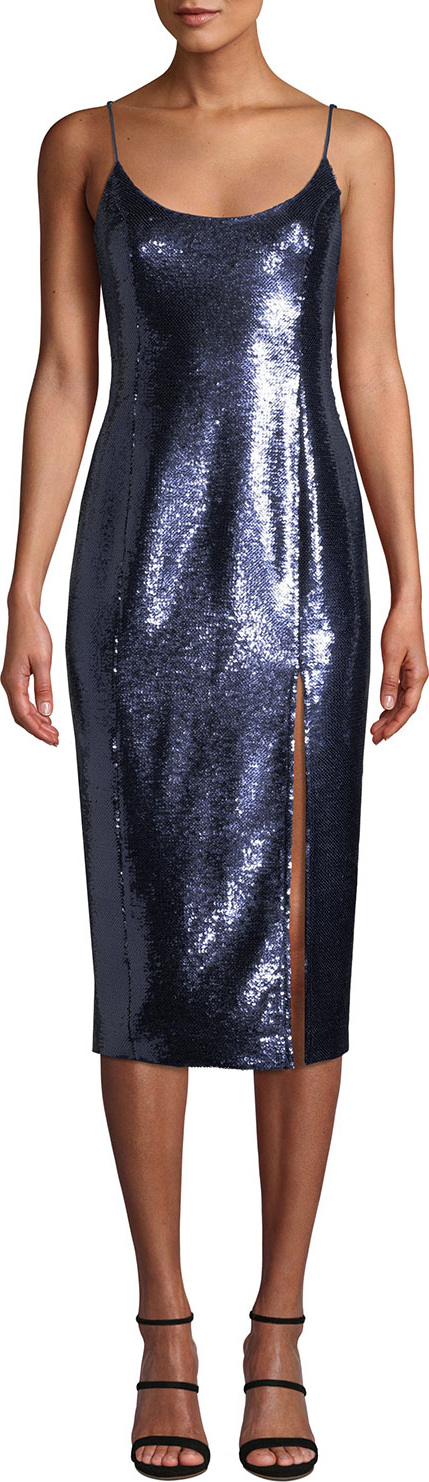 Misha Collection Avery Sleeveless Sequin Slip Cocktail Dress