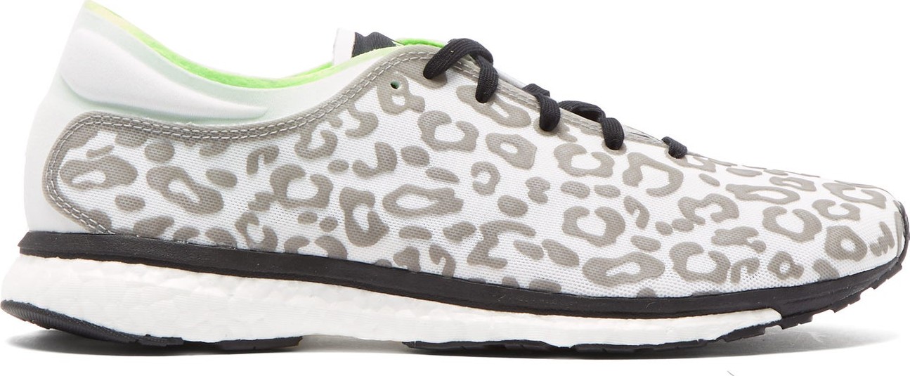 Adidas By Stella McCartney Adizero Adios leopard-print mesh trainers