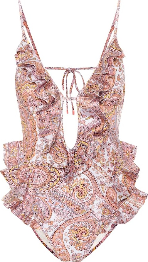 Zimmermann Exclusive to Mytheresa – Waterfall paisley swimsuit