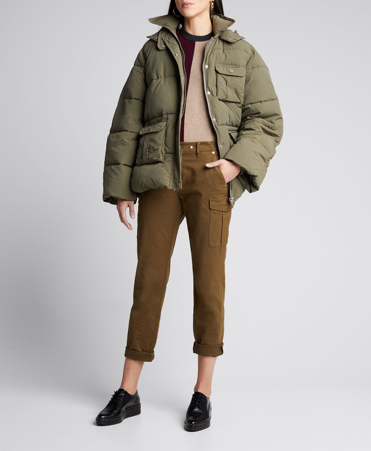 Ganni Heavy Tech Hooded Puffer Jacket