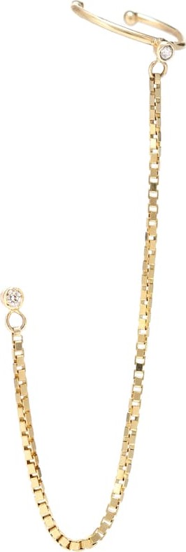 Loren Stewart Fairy Floss 14kt gold single earring with diamond