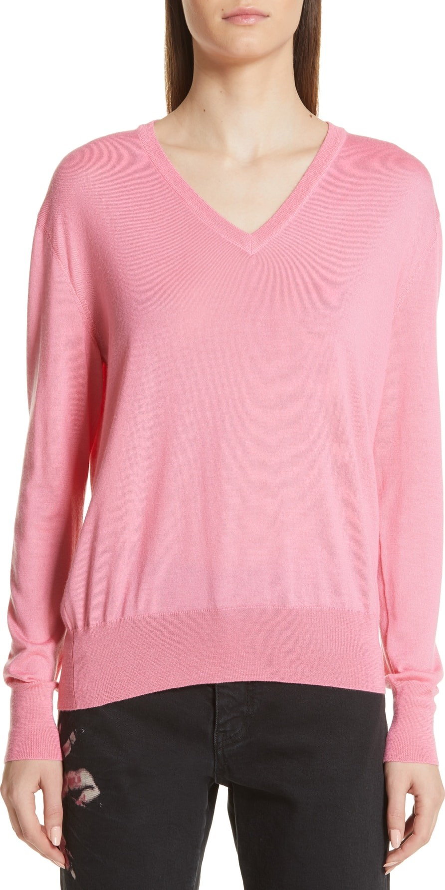 Calvin Klein 205W39NYC Cutout Cashmere & Silk Blend Sweater