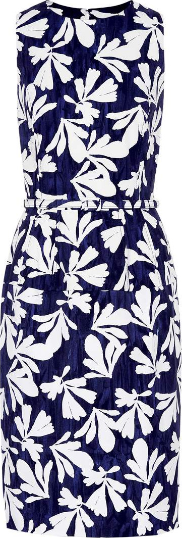 Oscar De La Renta Floral stretch cotton dress