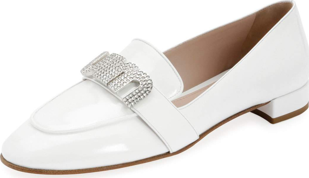 Miu Miu Patent Leather Logo Loafer
