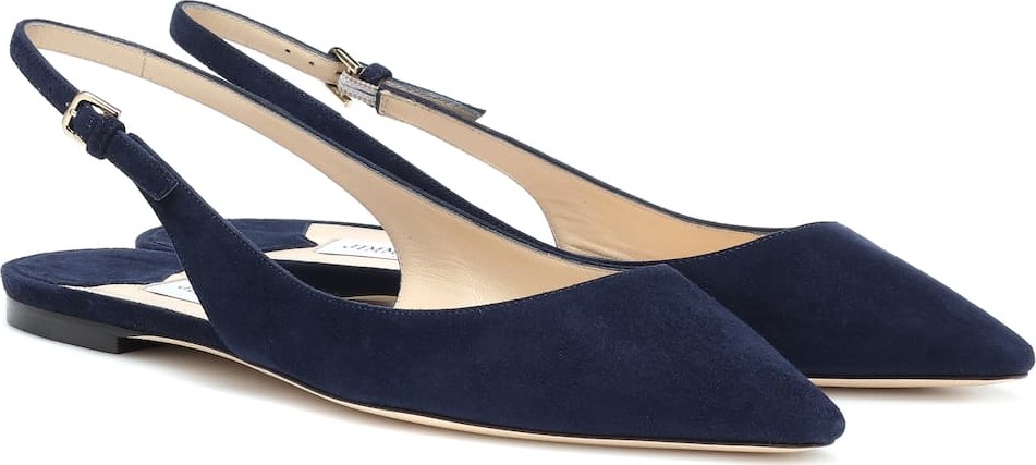 Jimmy Choo Erin suede slingback ballet flats