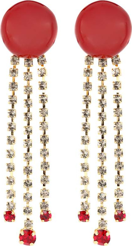 Marni Crystal-embellished clip-on earrings