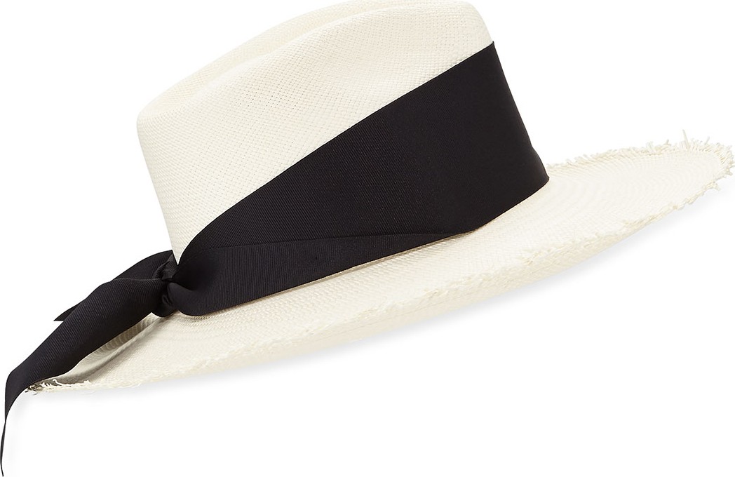 Sensi Studio Woven Frayed Panama Hat