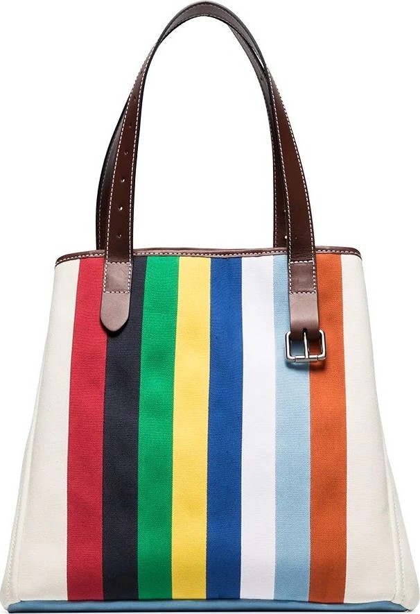 J.W.Anderson multicolored belt strap canvas tote bag