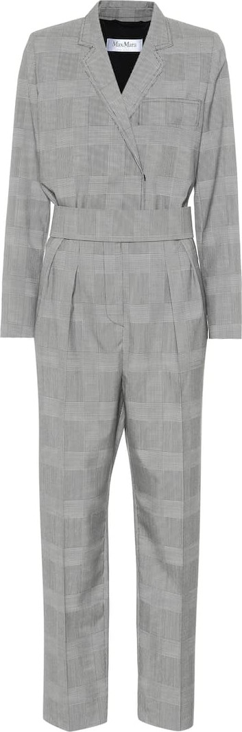 Max Mara Corone checked wool jumpsuit