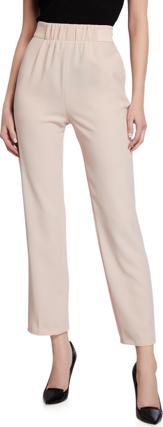 Emporio Armani Tech Cady Pants with Satin Waistband
