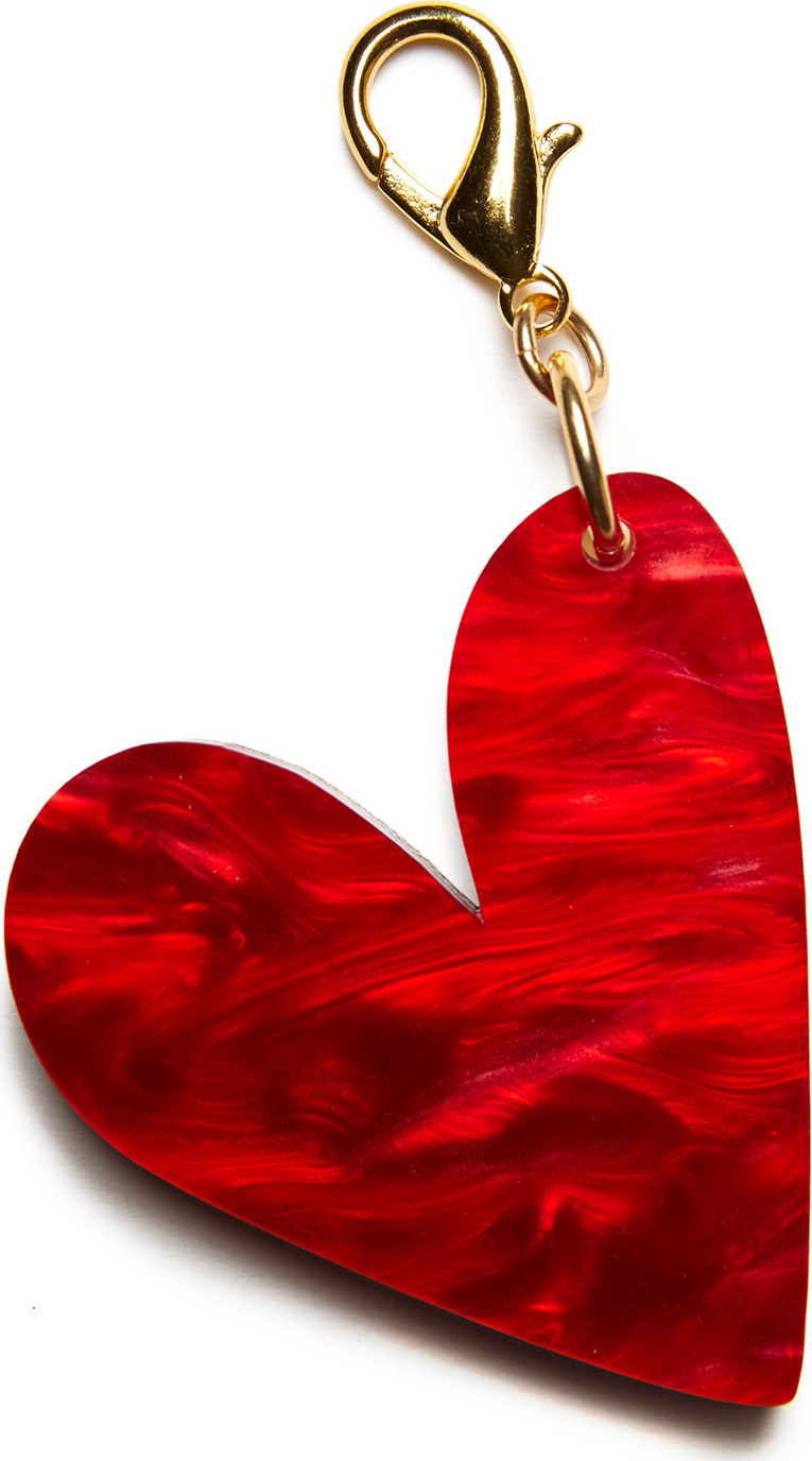 Edie Parker Heart Bag Charm