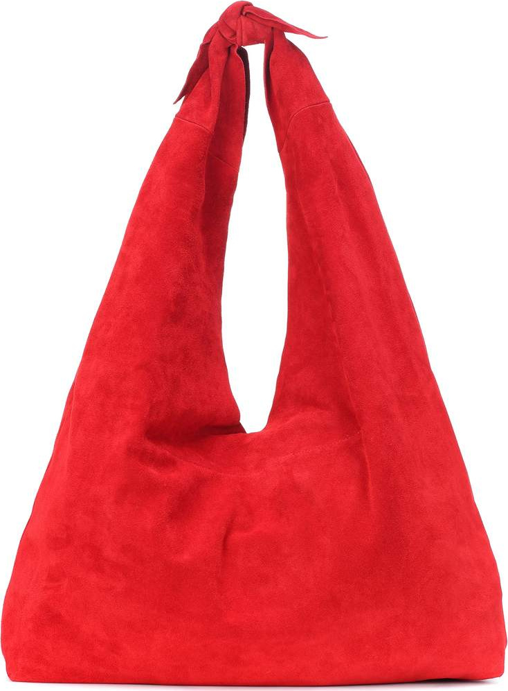 THE ROW Bindle Knot suede shoulder bag