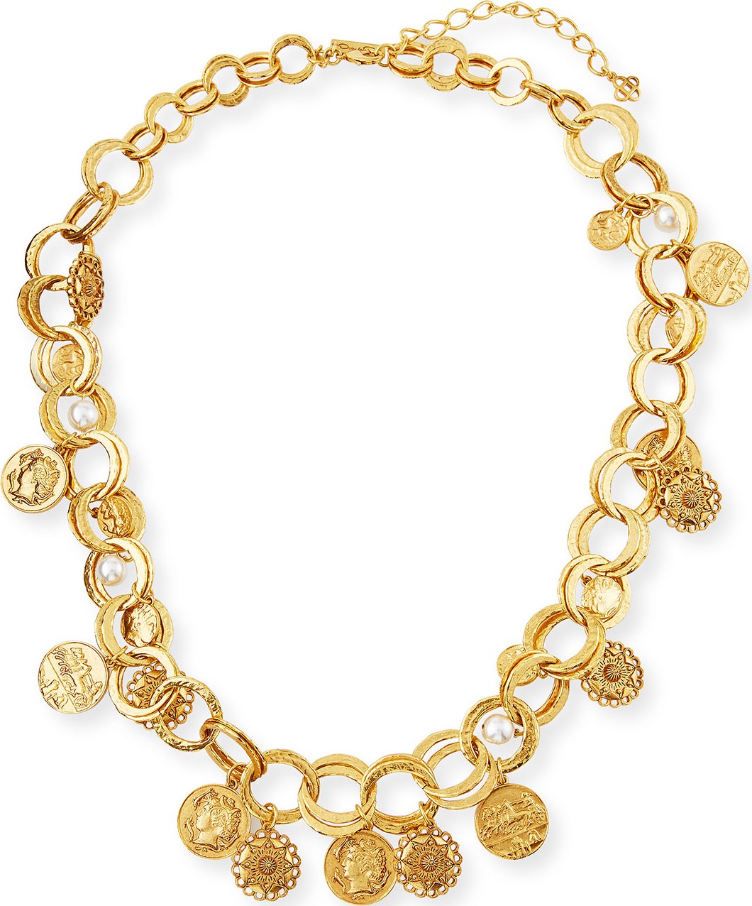 Oscar De La Renta Double-Chain Charm Necklace