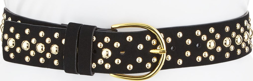 FRAME DENIM Thin Suede Studded Belt