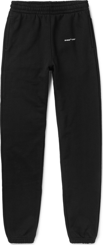 Off White Slim-Fit Logo-Print Loopback Cotton-Jersey Sweatpants