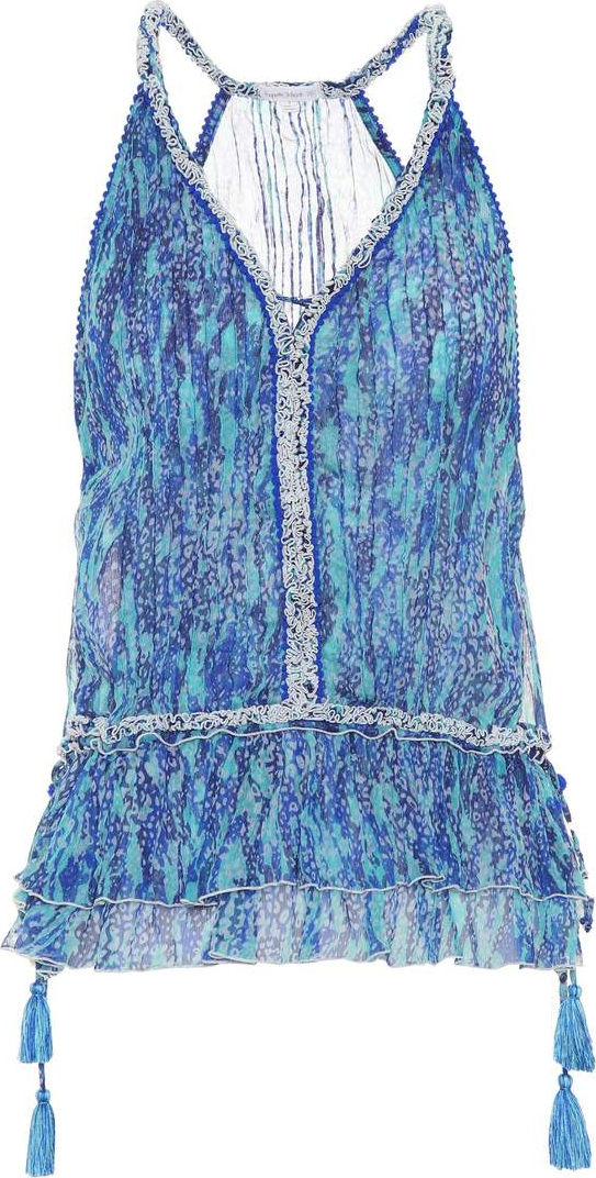 Poupette St Barth Bety printed silk top