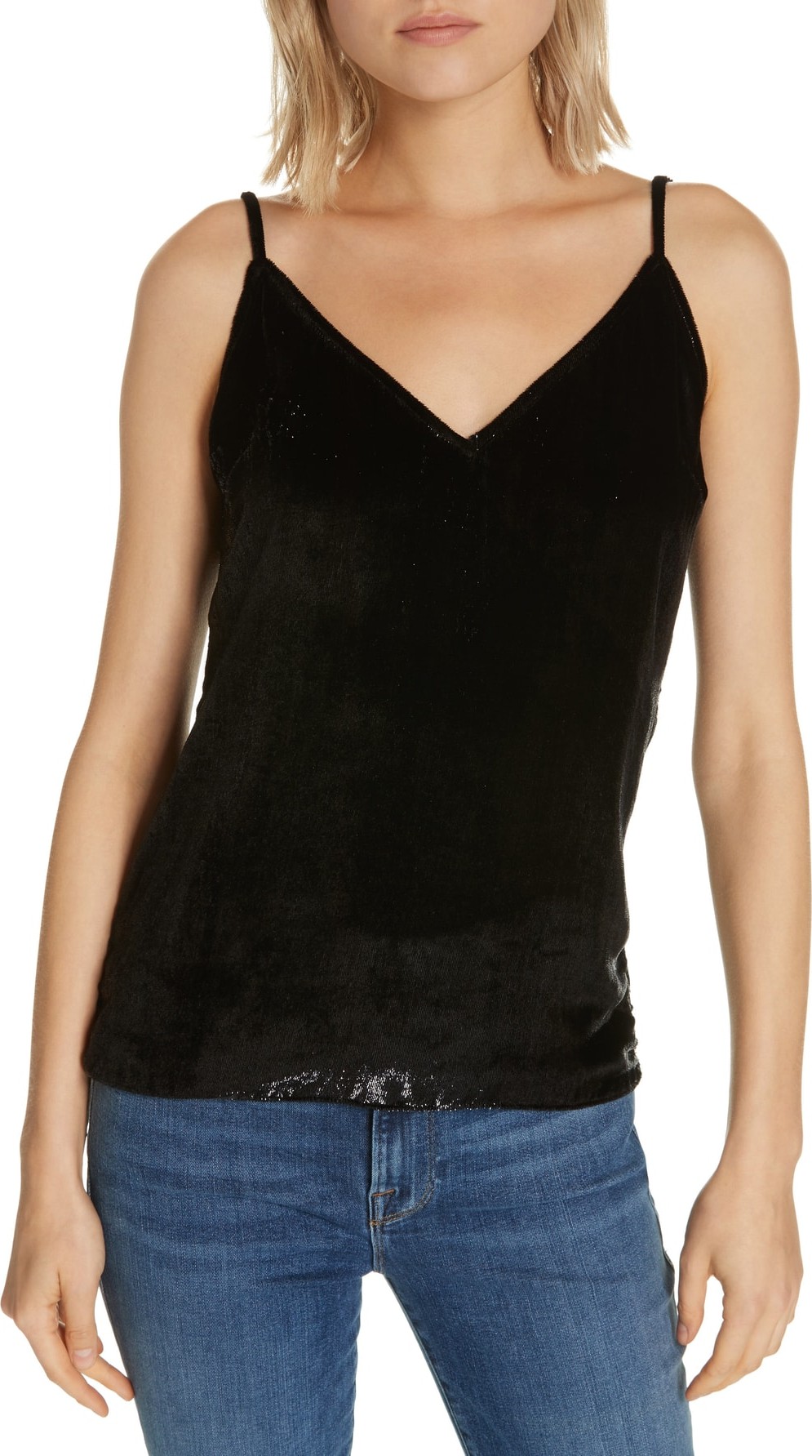 FRAME DENIM Metallic Velvet Camisole