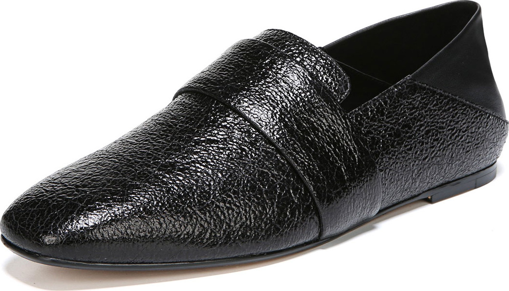 Vince Harris Crackled Flat Loafers