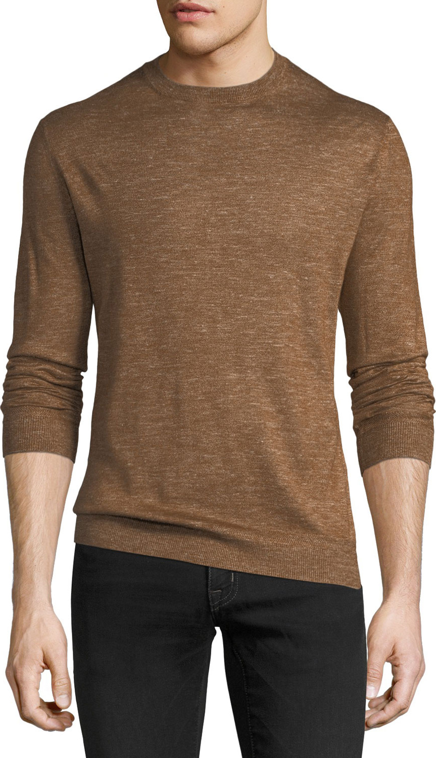 Ermenegildo Zegna Cashmere-Blend Vicuna Crewneck Sweater