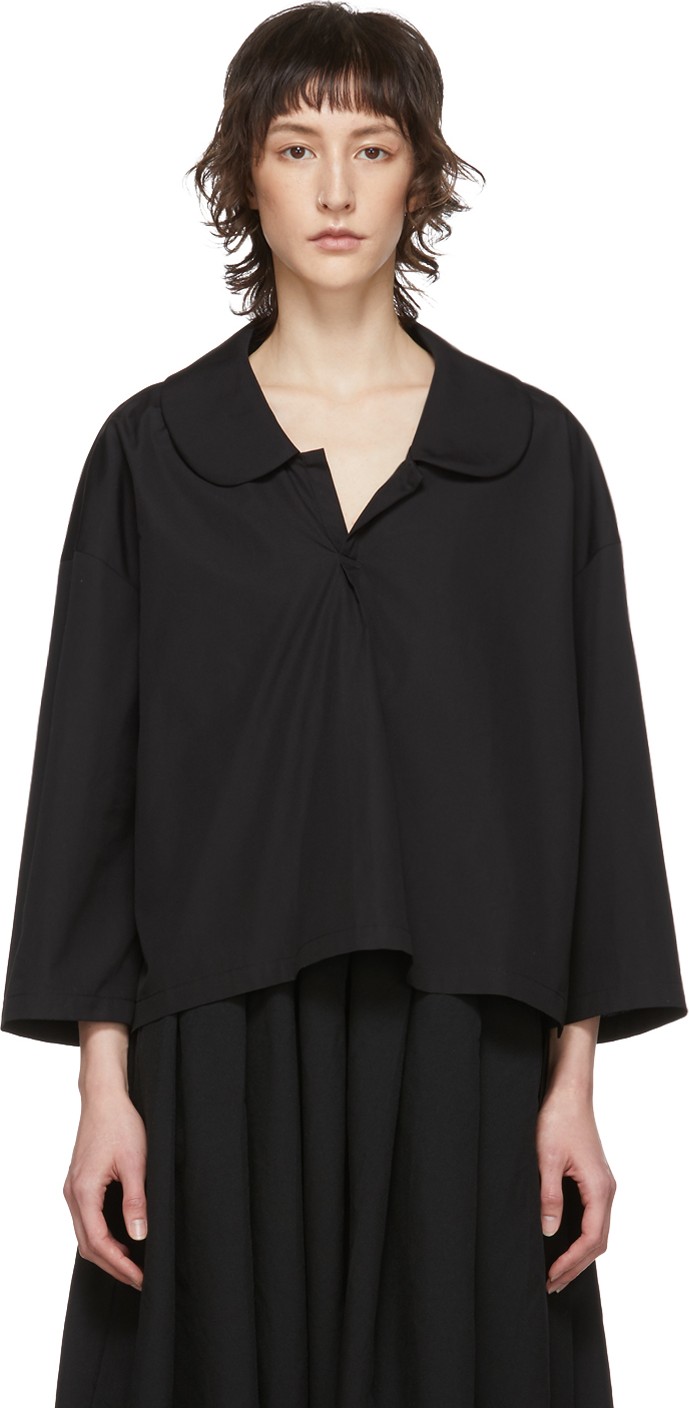 Comme Des Garçons Comme Des Garçons Black Peter Pan Collar Blouse