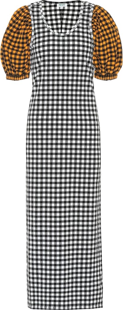 KENZO Checked maxi dress