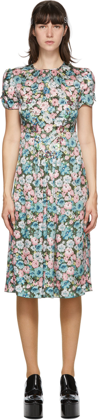 MARC JACOBS - Green Silk Floral 'The 40s' Dress