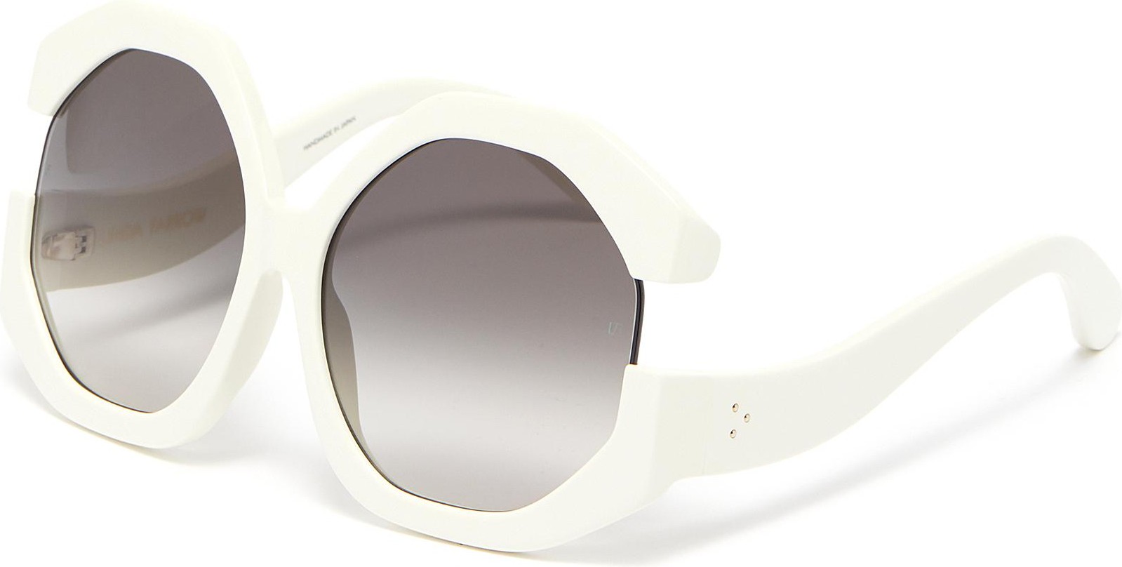 Linda Farrow Bardot hexagonal acetate frame oversized sunglasses
