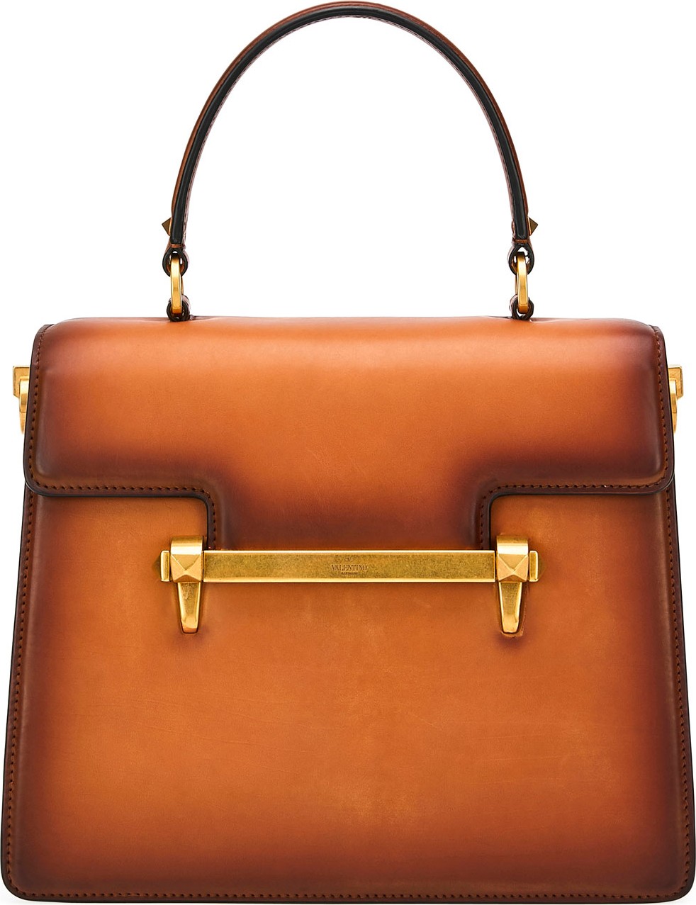 Valentino Uptown Leather Top-Handle Bag