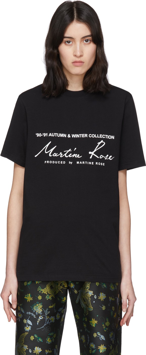 Martine Rose Black Classic T-Shirt