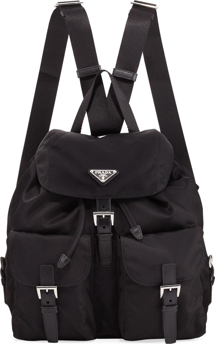 Prada Vela Large Two-Pocket Backpack