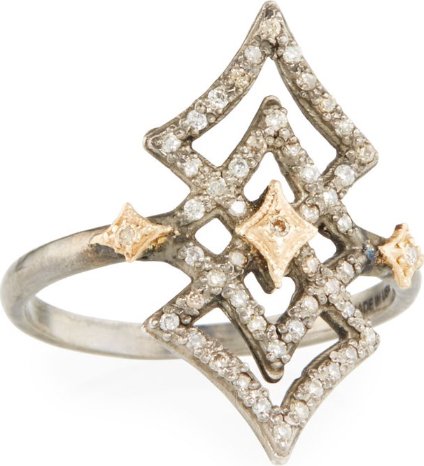 Armenta New World Open Diamond Crivelli Ring, Size 6.5