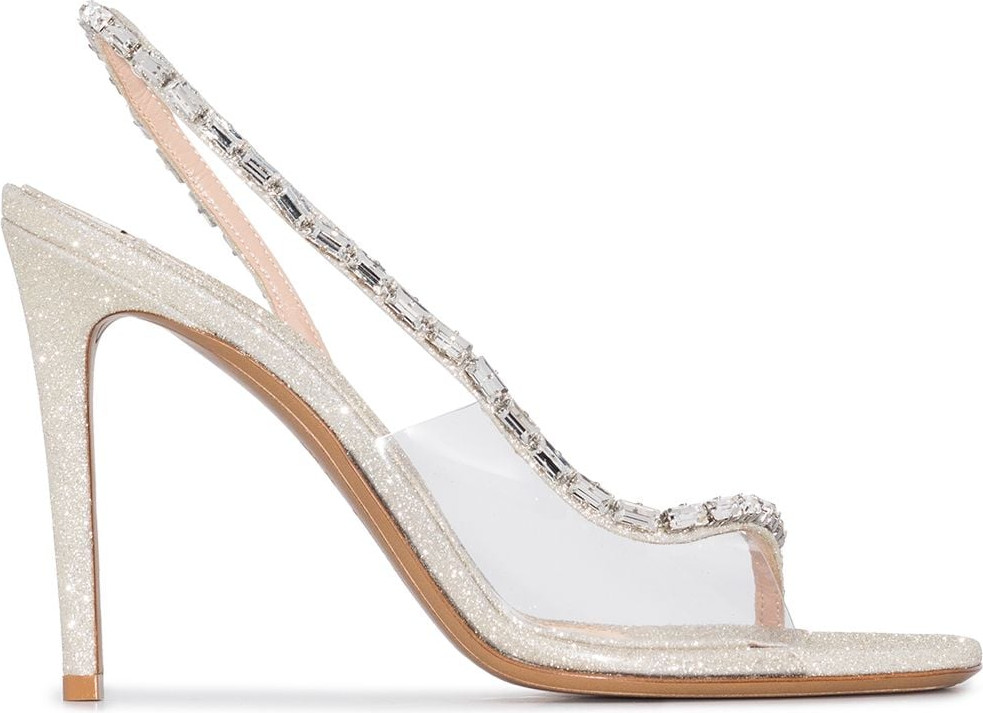 Alexandre Vauthier - Elizabeth 100 mm glitter embellished sandals