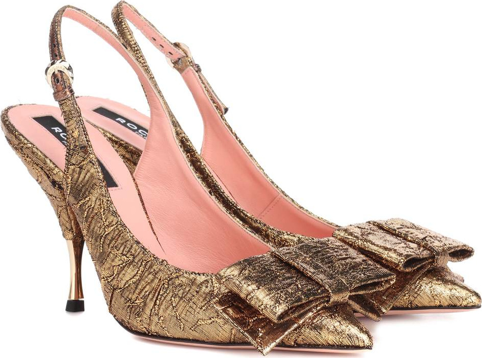 ROCHAS Miki brocade slingback pumps