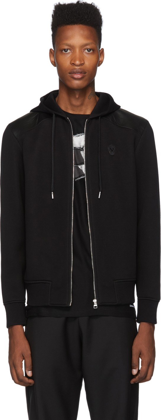 Alexander McQueen Black Scuba Zip-Up Hoodie