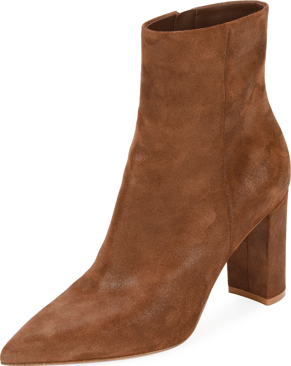 Gianvito Rossi Pointy-Toe 85mm Block-Heel Bootie