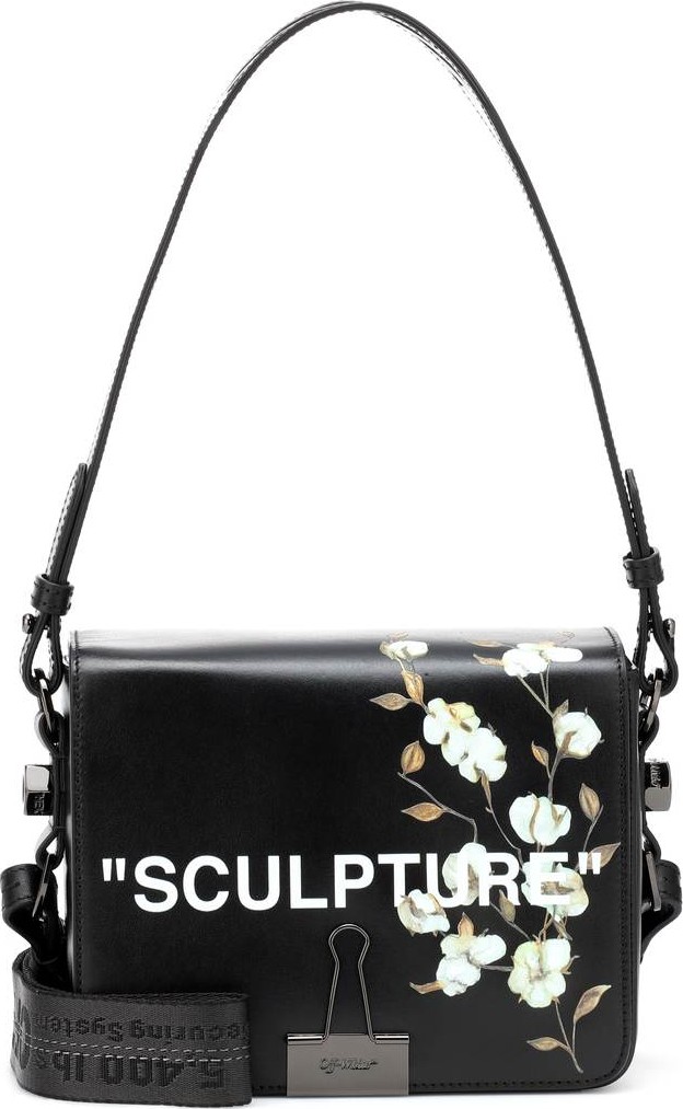 Off White Binder Clip leather shoulder bag