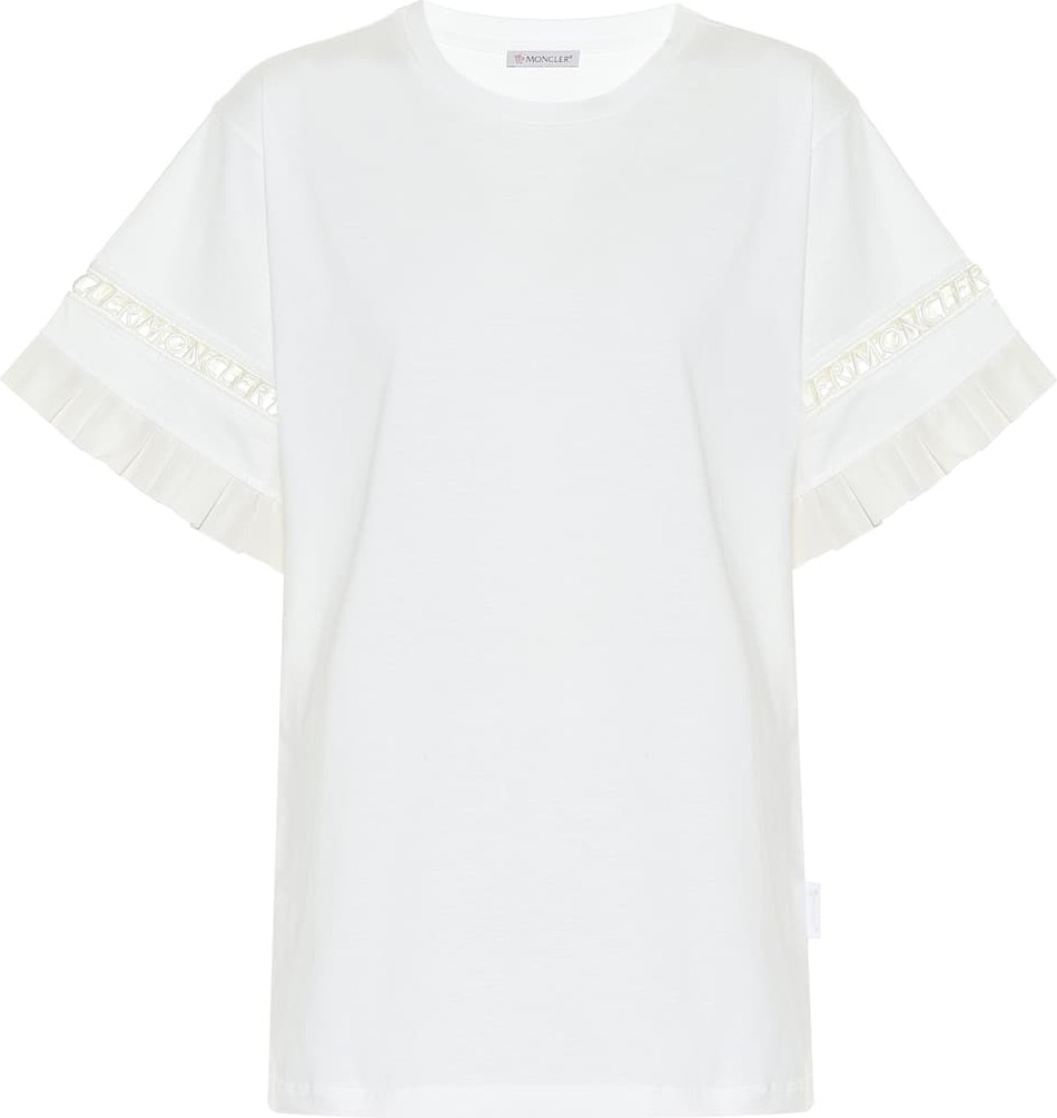 Moncler Ruffled cotton T-shirt