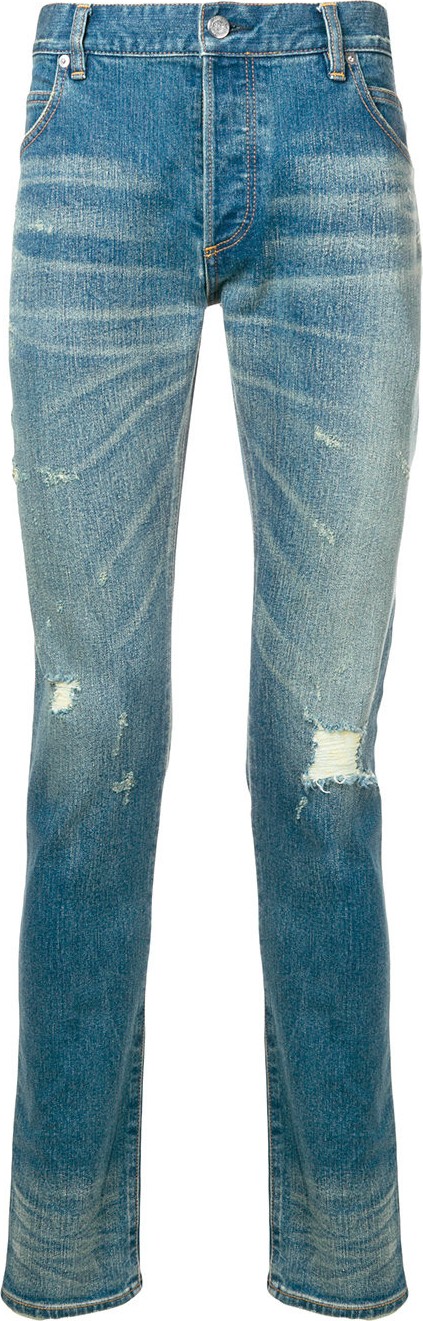 Balmain distressed skinny jeans
