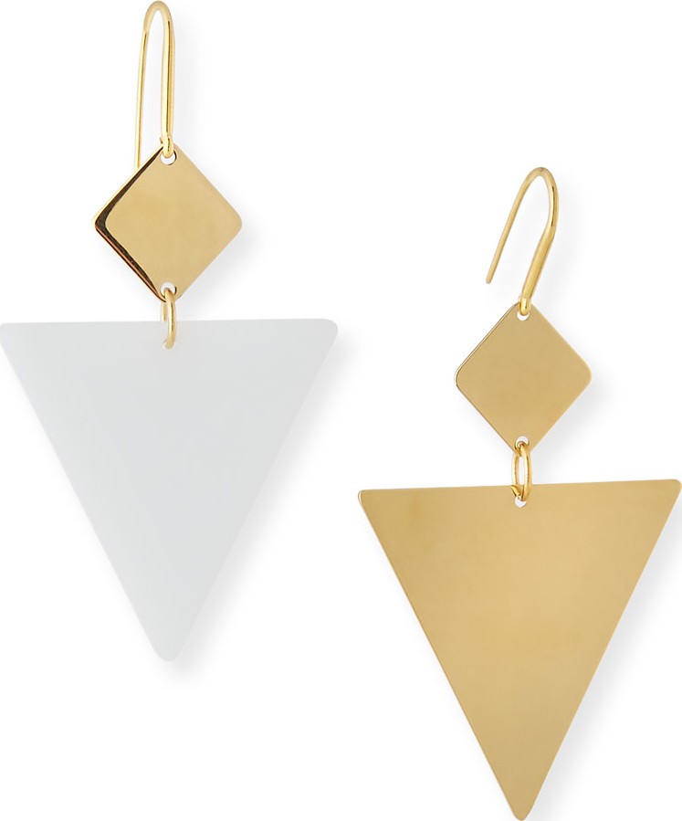 Isabel Marant Etoile Mismatched Geometric Drop Earrings