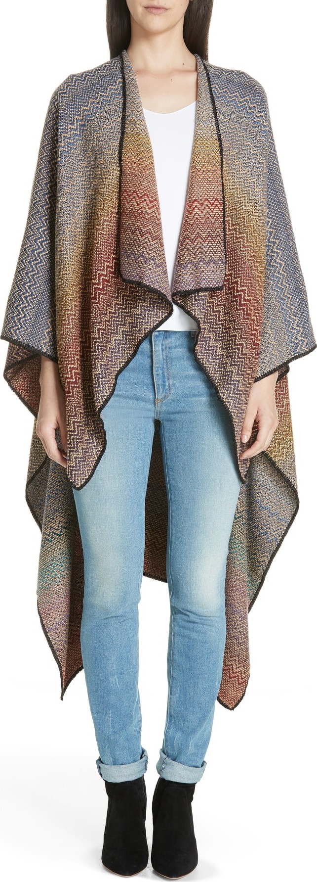 Missoni Zigzag Wool Blend Cape
