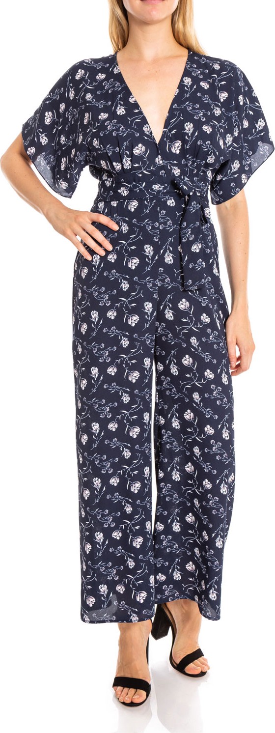 LIKELY Adelaide Short-Sleeve Floral Jumpsuit