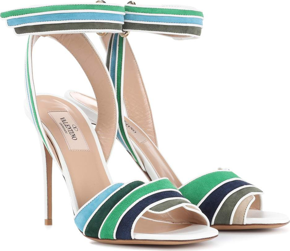 Valentino Valentino Garavani Rainbow 105 suede sandals