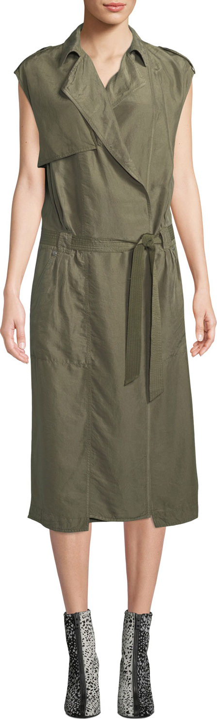 Rag & Bone Bailee Sleeveless Trench Midi Dress