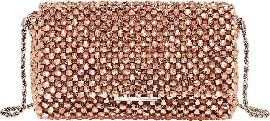 Loeffler Randall Pearl Metallic Bead Clutch Bag