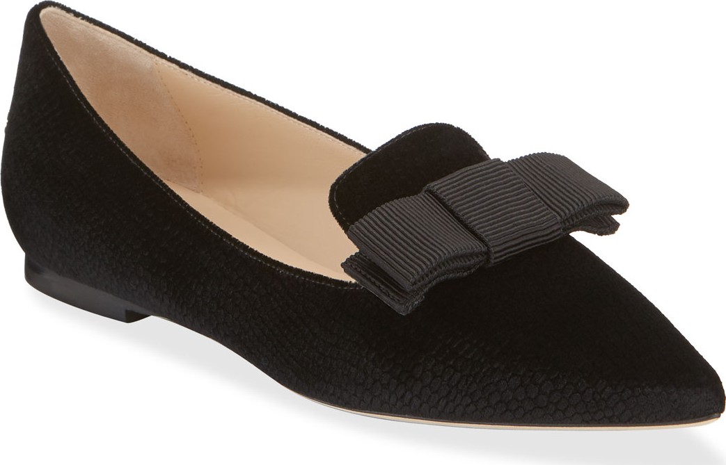 Jimmy Choo Gala Bow Ballerina Flats