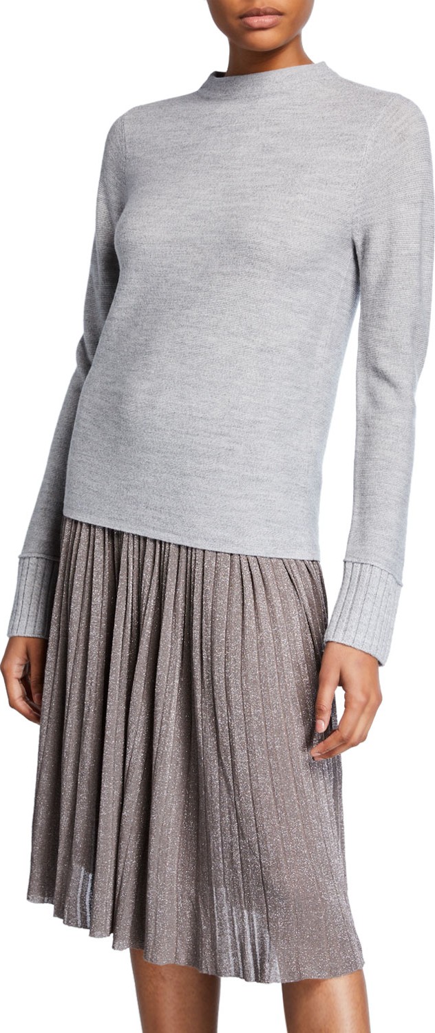 Club Monaco Tommie Mock-Neck Wool Pullover Sweater